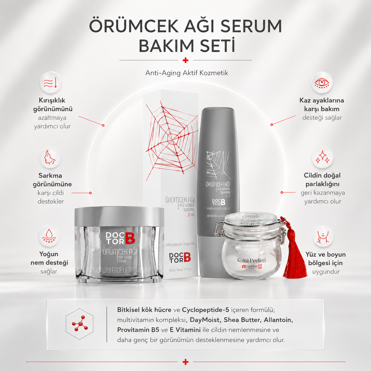 1 Örümcek Ağı, 1 Serum, 1 Kuka
